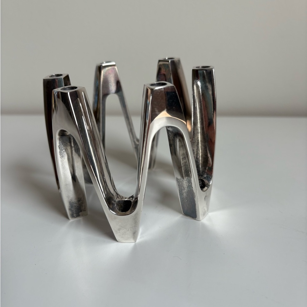 Vintage MCM Dansk Silver Plated Crown Candleholder by Jens Quistgaard